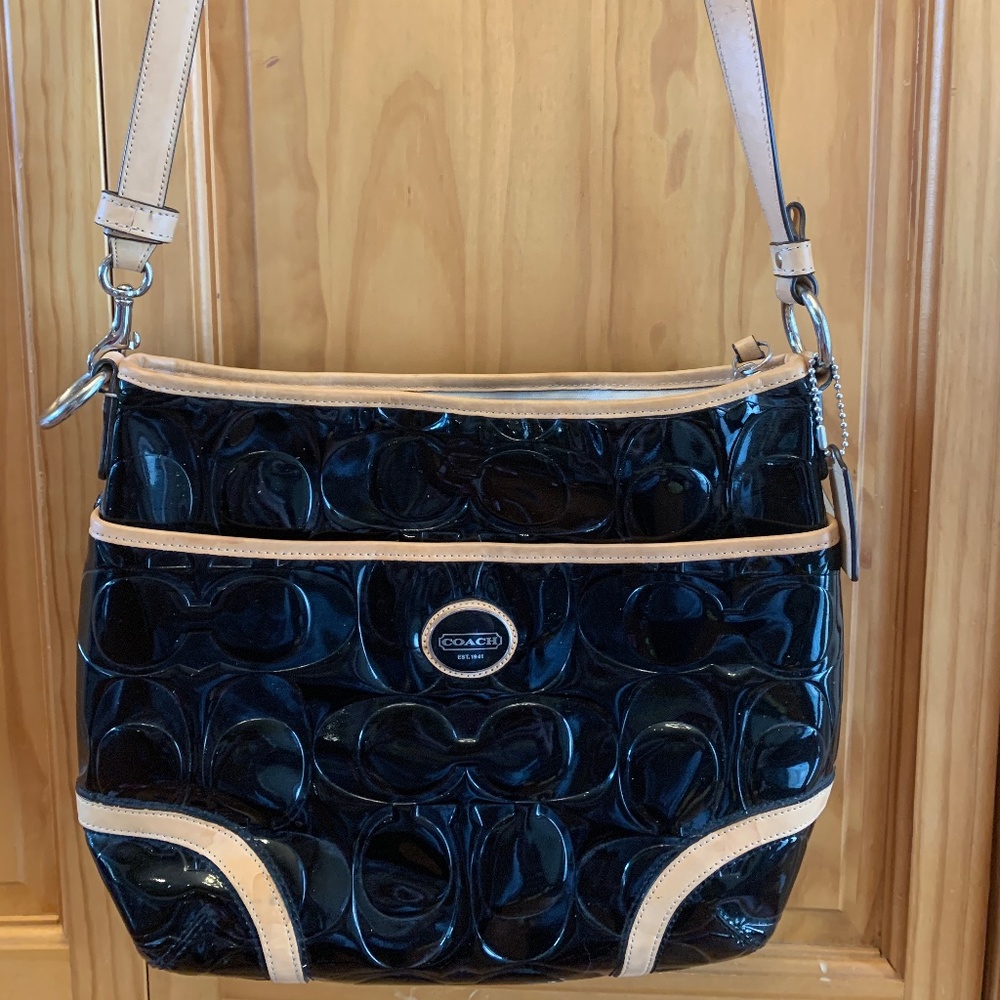 Coach patent leather crossbody purse